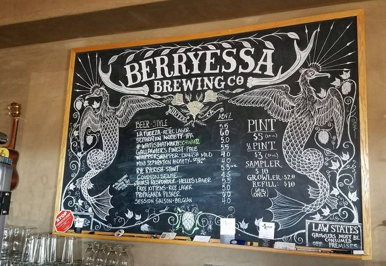 Berryessa Brewing Company Downtown Winters California