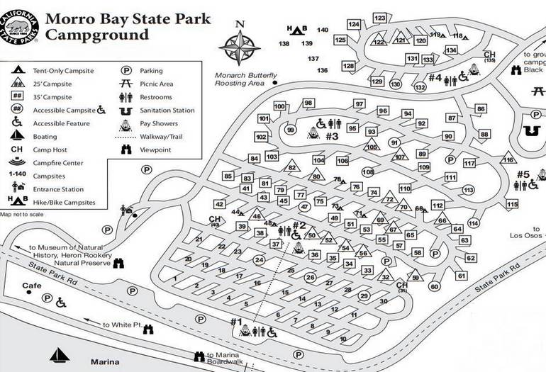 Morro Bay State Park Campground Map