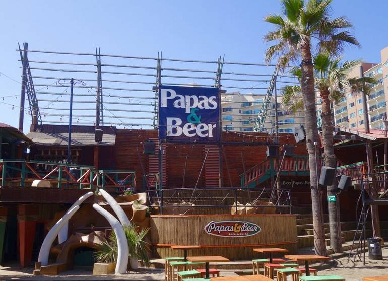 Papas and Beer Rosarito Beach Baja Mexico
